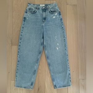 We The Free Light Blue Distressed Jeans